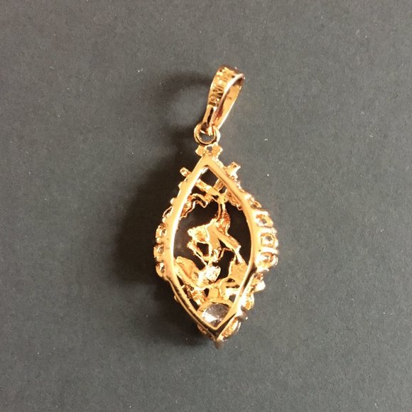 Rose gold plated crystal pendant - Picture 2 of 3